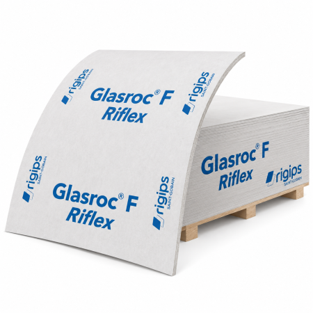 Placa flexibila Rigips Glasroc F Riflex, tip GM-FH1, 6 x 1200 x 2400 mm